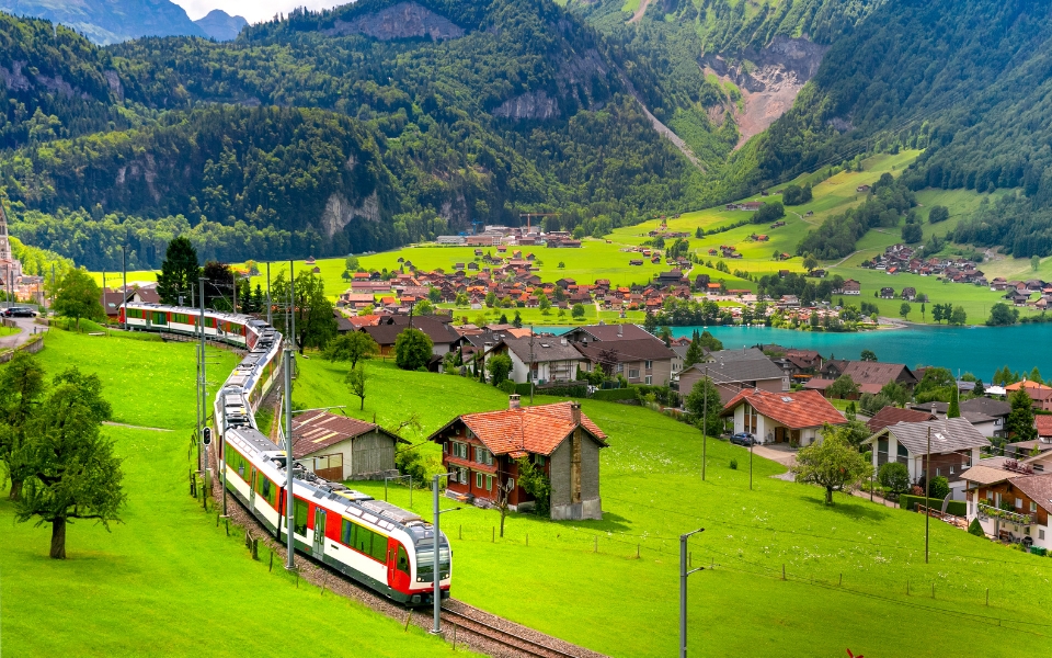 Swiss Alps honeymoon view