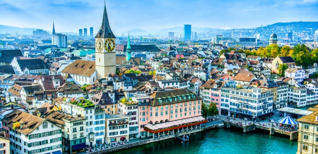 Zurich City and Lake View