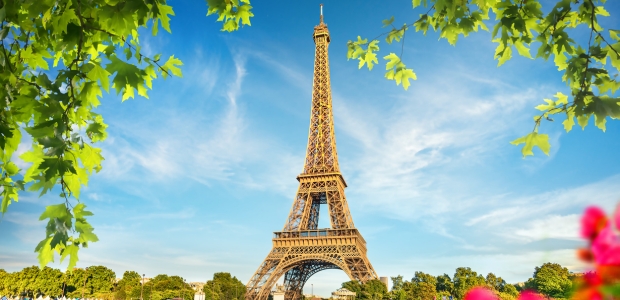 Paris Eiffel Tower at Sunset